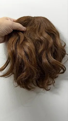 Megahair Topo cabelo humano curto peruca 