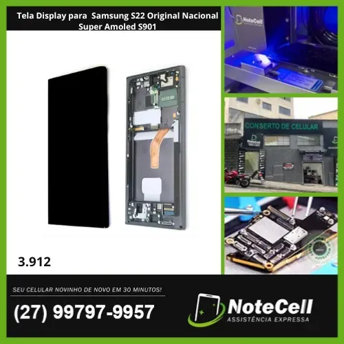 Tela Display Para Samsung S22 Original Nacional Super Amoled- Instalação Expressa Em 30min