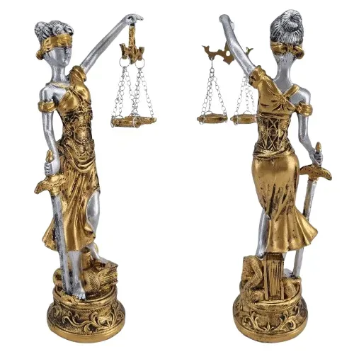Estátua Deusa Themis / Deusa Dama da Justiça-  material em resina