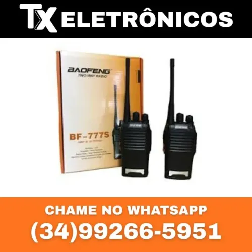 Kit Rádio Comunicador WalkTalk Baofeng 777s Novo Garantia