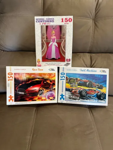 Quebra-cabeças 150 peças - Princesa, Carros e Fast Machine