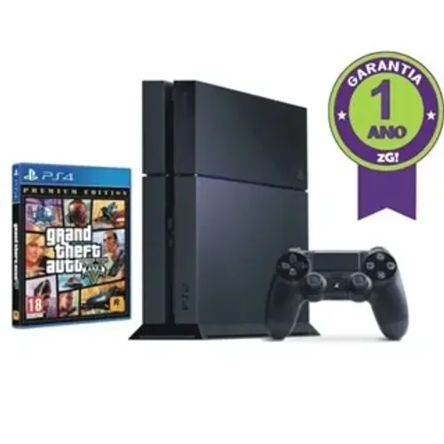 Console Sony Ps4500gb Playstation 4 500gb + 01 Ano De Garantia + Jogo Brinde ZG!
