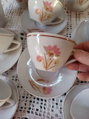 Jogo de café  e chá porcelana pozzani 