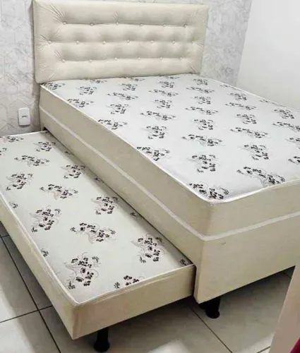 Cama Box casal com Cama Auxiliar