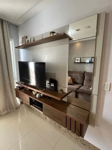 Rack Painel TV Moderno com Espelho