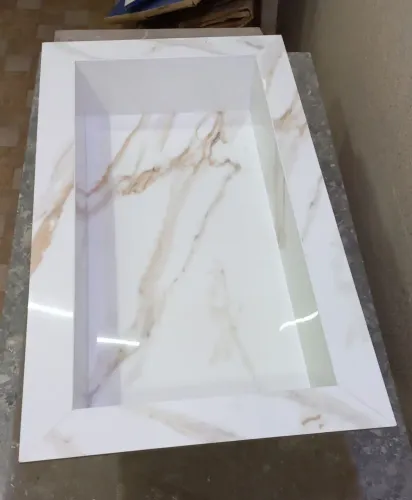 Nichos de porcelanato modelo borda diamante 