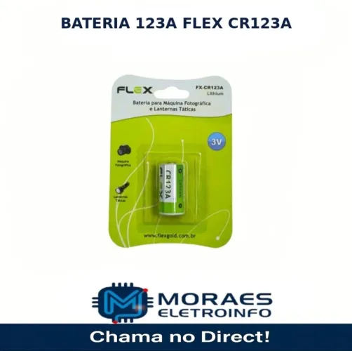 Bateria Lithium CR 123A Flex 3V