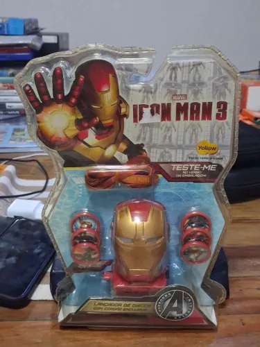 Lançador de Discos Marvel Iron Man 3 Original Oficial Marvel Kids 2013 (Envio OLX PAY)