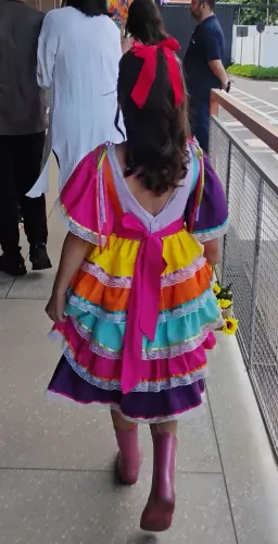 Vestido de quadrilha infantil luxo 