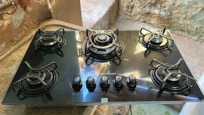 Fogão: Cooktop Brastemp 5 bocas de vidro - Funcionando - Leia a descrição
