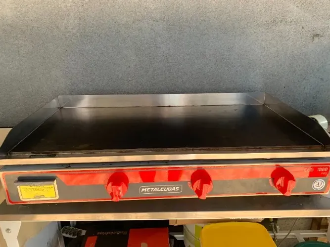 Chapa Bifeteira a Gas Profissional 100x52 CBG 1000 Metalcubas