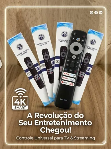 Compatível com diversas TVs e funções inteligentes, tudo ao alcance das suas mãos!