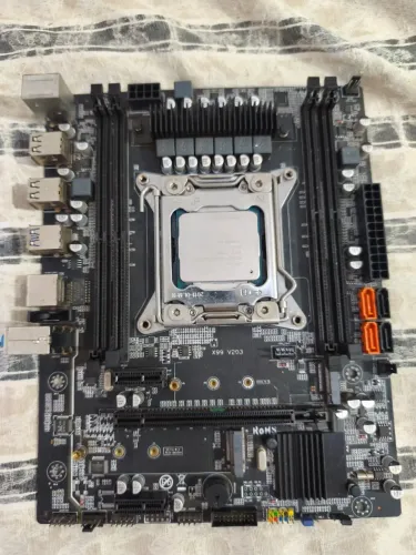 Placa-mãe Gamer X99 V203 Lga 2011-3 Ddr4 Xeon Nvme + Processador Intel Xeon E5