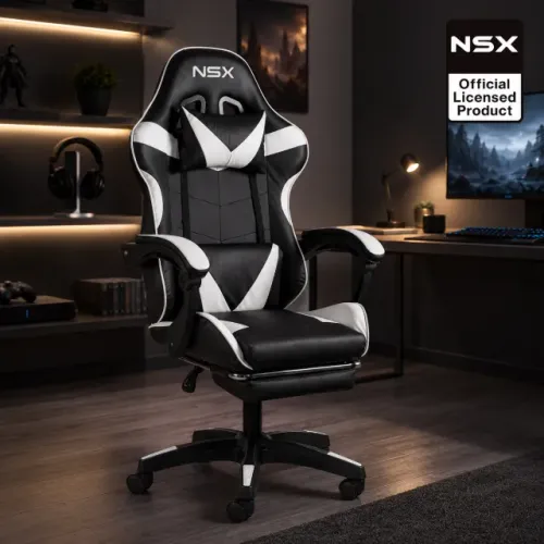 Loja da Fábrica - Cadeira Gamer - Preto e Branco - NSX