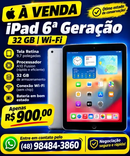 Vendo iPad 6°geração