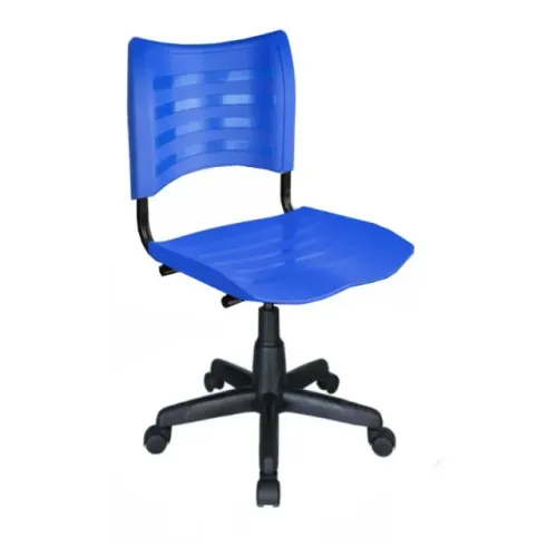 Cadeira De Escritório Giratória Azul Conforto Regulagem De Altura 31317