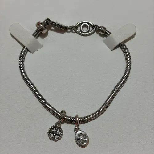 pulseira life vivara olho em prata 925 com pingentes