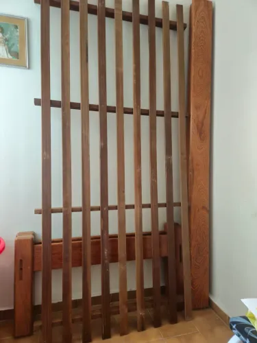 Cama madeira maciça com colchão ortobom