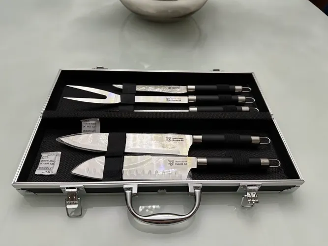 Kit Churrasco de Luxo Inox Com Maleta