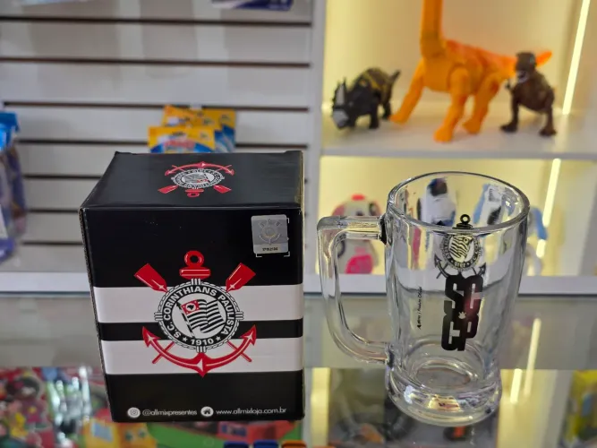 Caneca de Vidro de Times para presente cerveja café refrigerante 