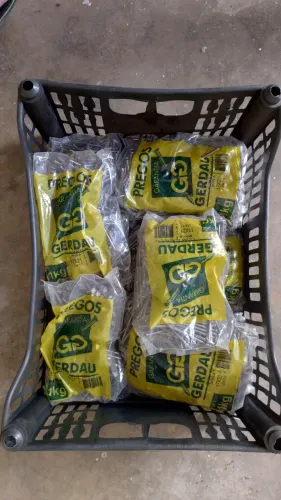 Lote de 9 Pacotes de  1kg Prego com Cabeça Bitola 17x21 - 2x11 GERDAU