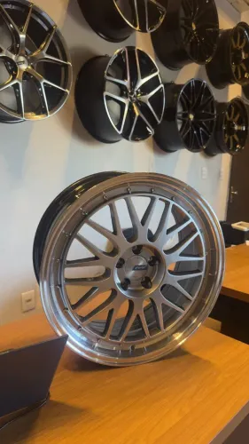 Jogo de Rodas Raw Wheels Aro 18''  Hiper Black Machine Lip 5x100 
