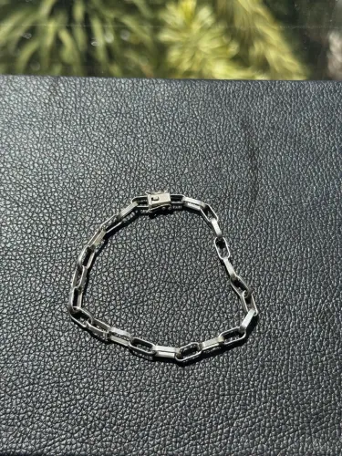 Pulseira masculina elos prata 925
