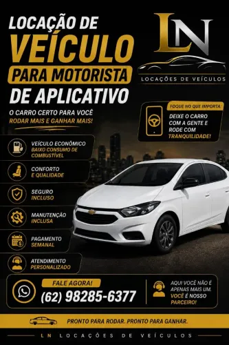 Aluguel de carro para motorista de aplicativos 