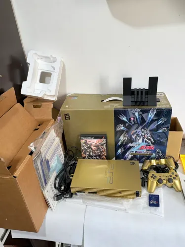 Console Playstation 2 dourado gundam gold ps2
