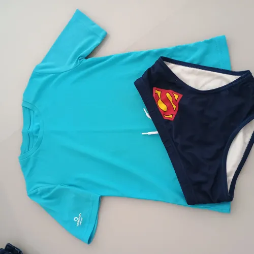 Kit menino praia sunga + vista térmica com proteção solar 6