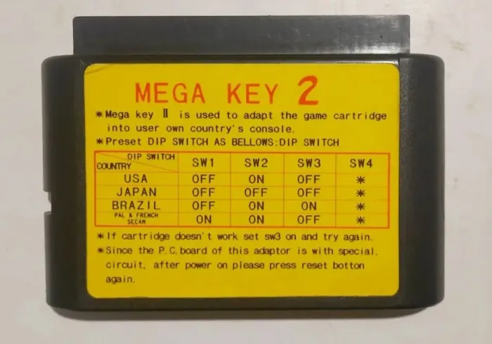 Mega Key 2 Adaptador/Conversor de Região de Mega Drive