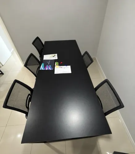 Mesa de Escritório Preta - 2,40 m x 90 cm