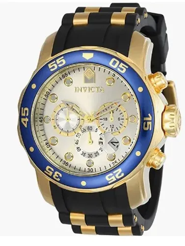 Invicta Relógio masculino 17880 Pro Diver, mostrador analógico, quartzo suíço, preto