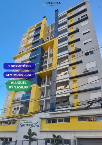 Apartamento 1 dormitório, semimobiliado no Residencial Saturno, Rua Conde de Por