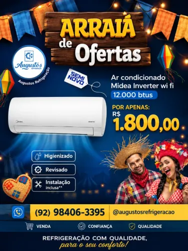 vendo ar condicionado Midea Inverter wi fi 12000 btus
