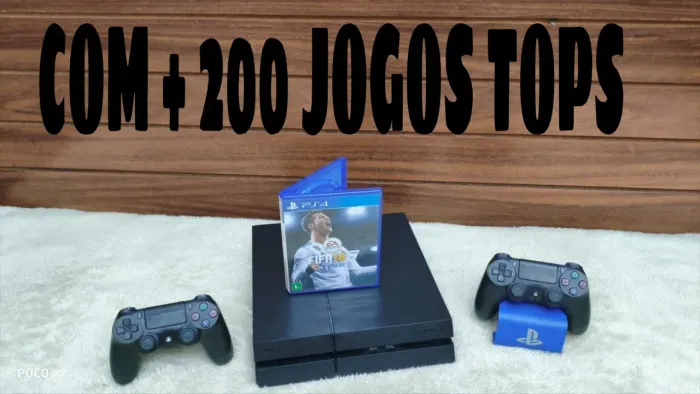 PS4 + garantia + 200 jogos tops