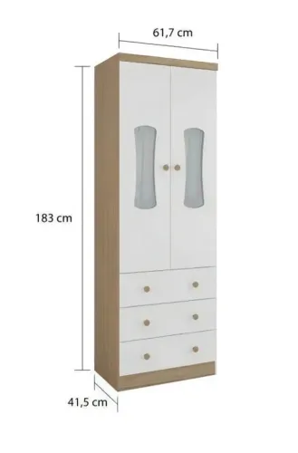 Guarda roupa infantil 2 portas