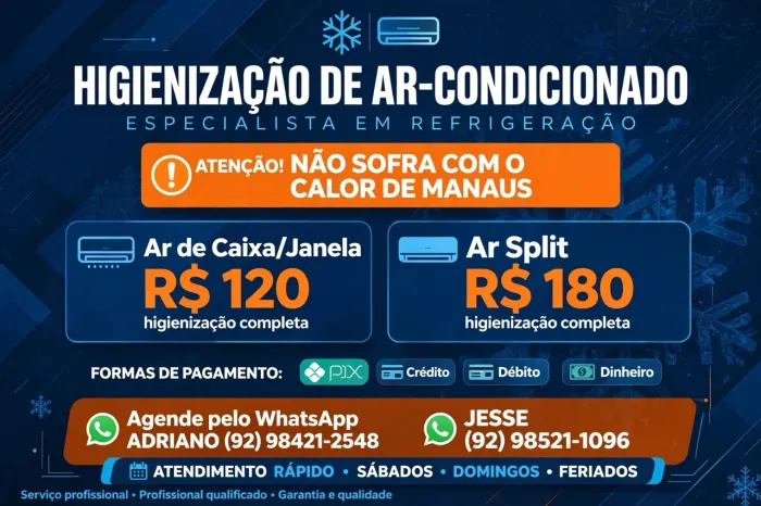 Higienização de ar condicionado