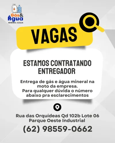 Vaga de entregador na moto da empresa