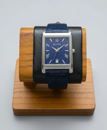 Relógio Bulova Tank Azul Novo