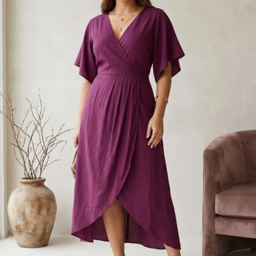 Vestido roxo Maria Filó M
