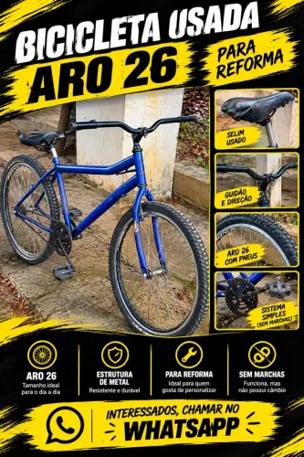 Bicicleta aro 26 para reforma