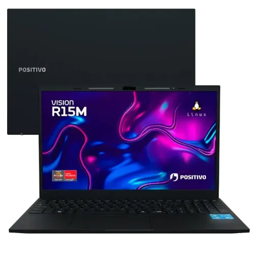 Notebook Positivo Vision R15M AMD Ryzen 5 5625U 16gb RAM | 512gb SSD | Linux 15.6" (NOVO)