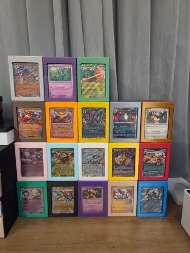 Deck box imantada tcg - pokemon, yugioh, magic