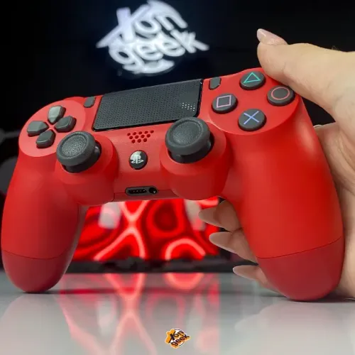 Dualshock 4 PS4 VERMELHO | Até 3x SEM JUROS | Lacrado com GARANTIA Sony | Envivamos!