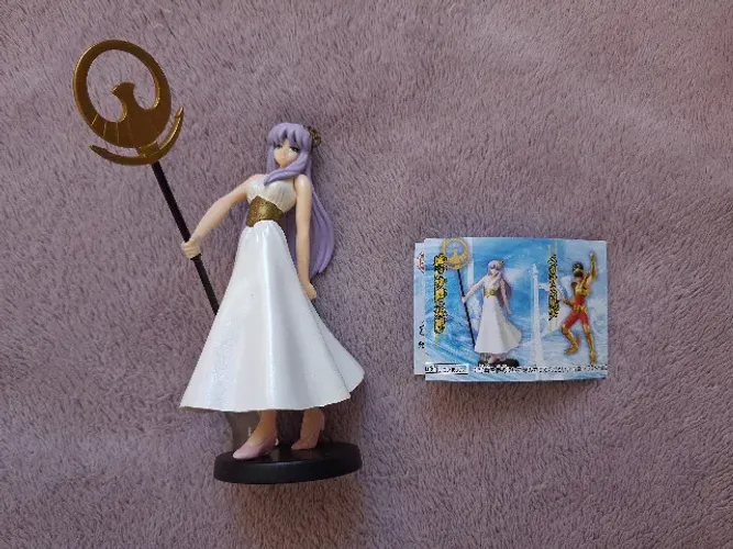 Figura gashapon Saori (Athena), Saint Seiya, Cavaleiros do Zodiaco, HGIF, Japão