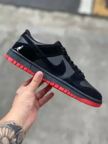 Tênis Nike SB Dunk Low Black Pigeon Solado Vermelho Premium Masculino