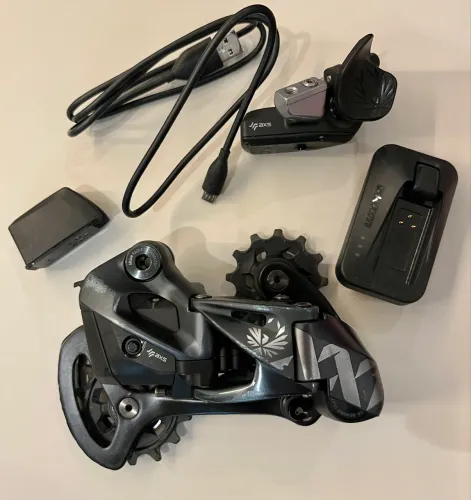 Câmbio sram xx1 axs com passador e carregador