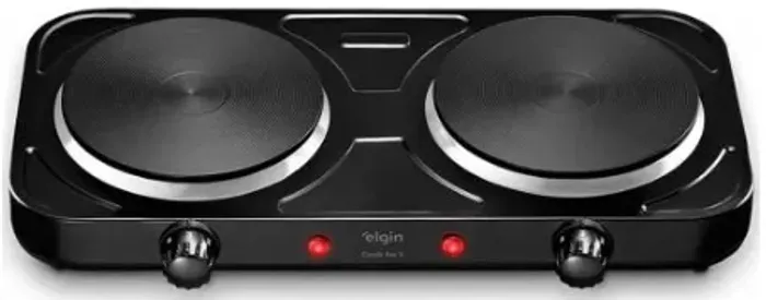 Fogão Cooktop Elétrico Fogareiro 2 Bocas Portatil 220 V