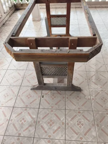 base para mesa em madeira 